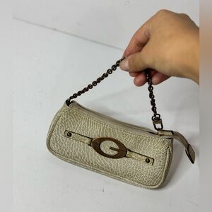 Guess Vintage Mini Bag Wristlet With Zip Top Closure